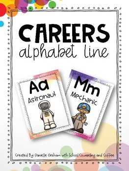 Preview of Careers Alphabet Line - Elementary School Counseling