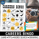 Careers Jobs Bingo Game PowerPoint and Word Search Activities