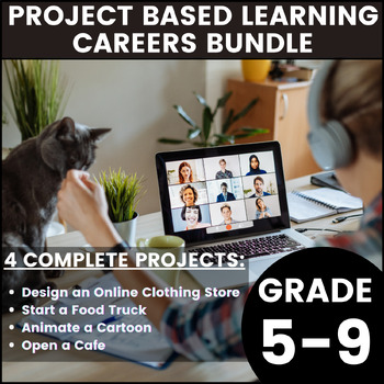 Preview of Careers Bundle 4 Middle & High School Project Based Learning Units PBL
