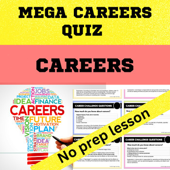 Preview of Careers Education: Mega Careers Quiz Australia with Kahoot version