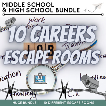 Preview of Careers Escape Room Collection | Career Exploration | CTE | Team Building
