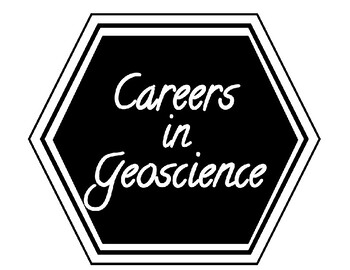 Preview of Careers Fields in Geoscience Bulletin Board- Hexagon
