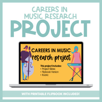 Preview of Careers In Music Research Project | Virtual Learning Friendly & Printables
