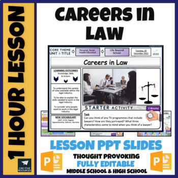 Preview of Careers + Jobs in Law - The Legal Sector