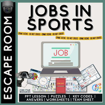 Preview of Careers Jobs in Sport Escape Room