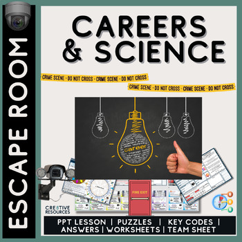 Preview of Careers Linked to Science Escape Room