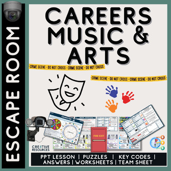 Preview of Careers Music and Arts Escape Room