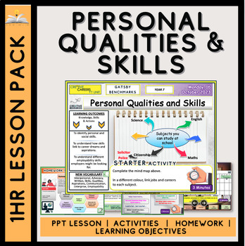 Preview of Careers Personal Qualities and Skills Lesson and Activities