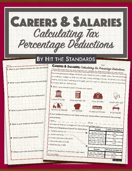 Preview of Careers & Salaries: Tax Percentage Deduction & Income w Google Distance Learning