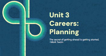 Preview of Careers Unit 3 Planning