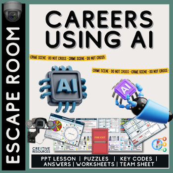 Preview of Careers Using AI Escape Room Challenge - High School