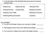 Careers in Acting and Theatre Test for Drama Class