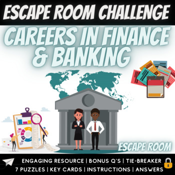 Preview of Careers in Banking & Finance Escape Room Challenge