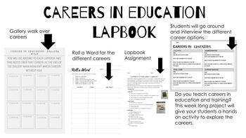 Preview of Careers in Education Lapbook