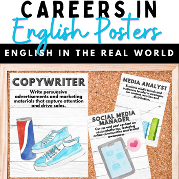 Preview of Careers in English Posters | Farmhouse English Posters | Real World English