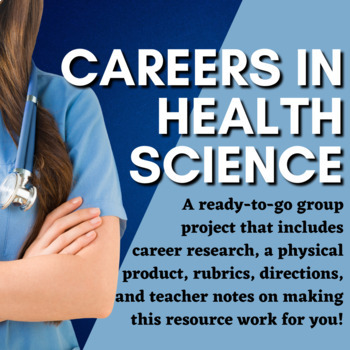 Preview of Careers in Health Science Poster Project (CTE, Exploration, Health, Healthcare)
