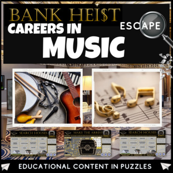 Preview of Careers in Music Escape Room (Jobs | Musician | DJ | Singer | Artist)