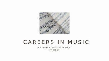 Preview of Careers in Music - Project