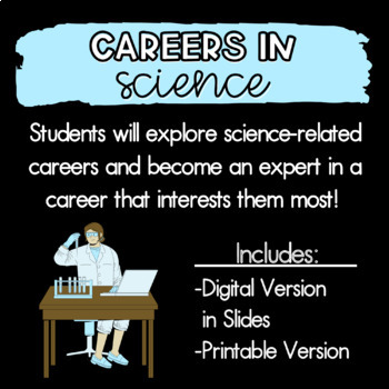 Preview of Careers in Science / STEM - FREEBIE!