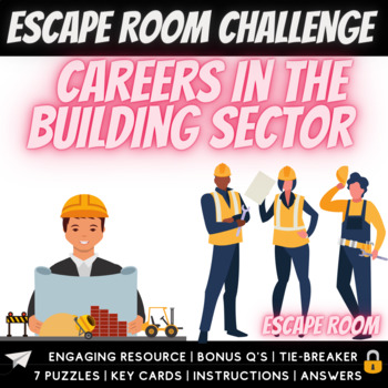 Preview of Careers in the Building Industry Escape Room Challenge