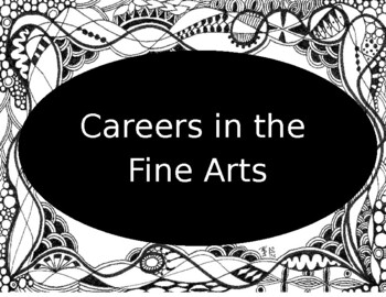 Preview of Careers in the Fine Arts Zentangle Themed