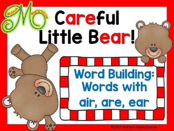 careful little bear word building words with air are ear tpt