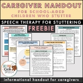 Caregiver Handout for School-Age Children Who Stutter | Sp