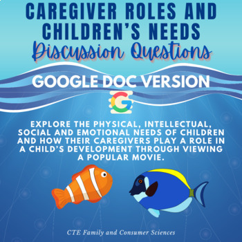 Preview of Caregiver Roles and Children’s Needs Worksheet (Child Development) - Google Doc