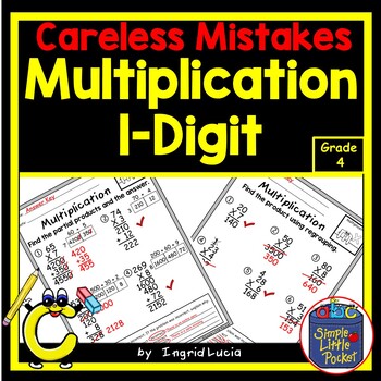 Preview of Careless Mistakes Multiply 1 Digit Florida BEST Standards