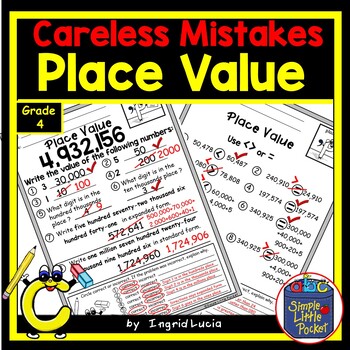 Preview of Careless Mistakes Place Value 4th Grade Florida BEST Standards