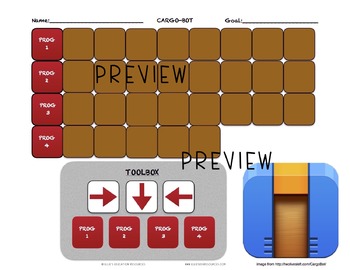 Preview of Cargo-Bot Easy Solution Template Color