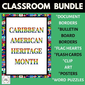 Preview of Caribbean American Heritage Month Bulletin Board Decor BUNDLE