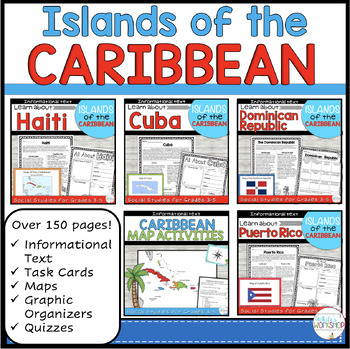 Preview of Caribbean Islands Maps and Reading Passages Comprehension Bundle
