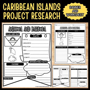 Preview of Caribbean Islands Project Research | Caribbean Islands Banners Research Activity