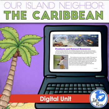 Preview of Caribbean Unit with Informational Text, Digital Version Distance Learning