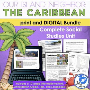 Preview of Caribbean Unit with Informational Text, Print & Digital Distance Learning Bundle