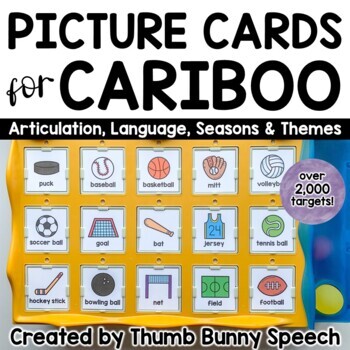Preview of Cariboo Cards for Articulation, Language, Seasons, and Themes
