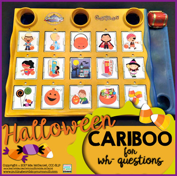Preview of Cariboo Halloween  |  for WH- questions & Language therapy