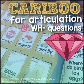 Preview of Cariboo for Articulation and WH- Questions | Speech Language Therapy