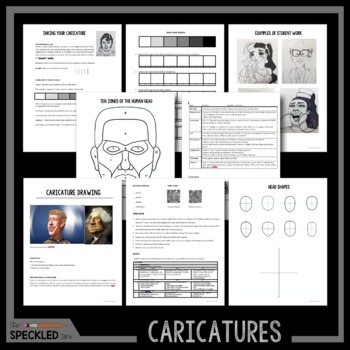 Preview of Caricature Art Lesson. Video Demo, Presentation, Lesson Plan & Assignment Sheet