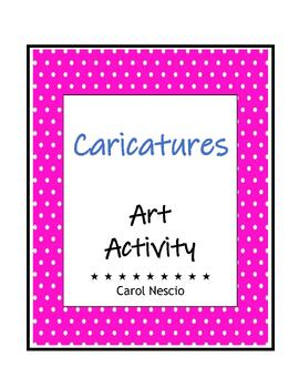 Preview of Caricatures ~ Art Activity ~ FREE ~ For French Spanish German Italian Classes