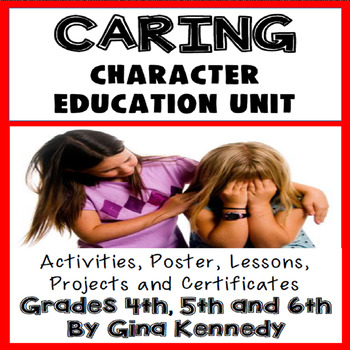 Preview of Caring Character Education Unit, No-Prep Lessons, Activities and Projects