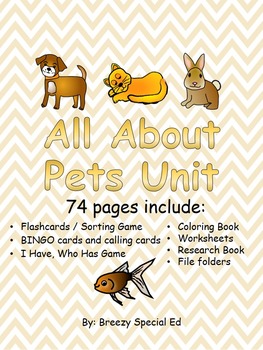 Preview of Caring for Pets Unit (Special Education or Early Childhood)