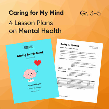 Preview of Caring for my Mind | Mental Health Unit | 4 Lesson Plans