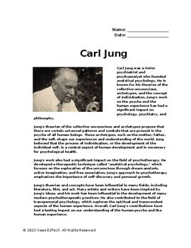 Preview of Carl Jung Worksheet