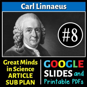 Preview of Carl Linnaeus - Science Article/Sub Plan #8 | Printable & Distance Learning