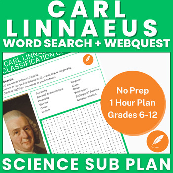 Preview of Carl Linnaeus: Animal Species Classification (Biology Taxonomy) Word Search++