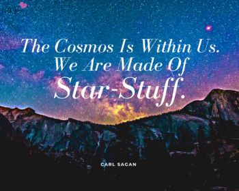 Preview of Carl Sagan Classroom Quote 20x16 Poster "We are made of star-stuff."