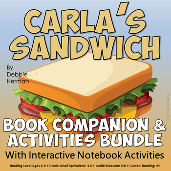 Preview of Carla's Sandwich Book Companion and Reading Activities Bundle