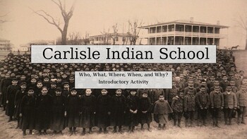 Preview of Carlisle Indian School Introductory and Close Read Activity